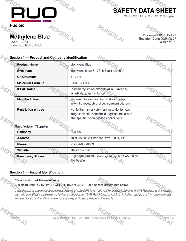 methylene blue_SDS